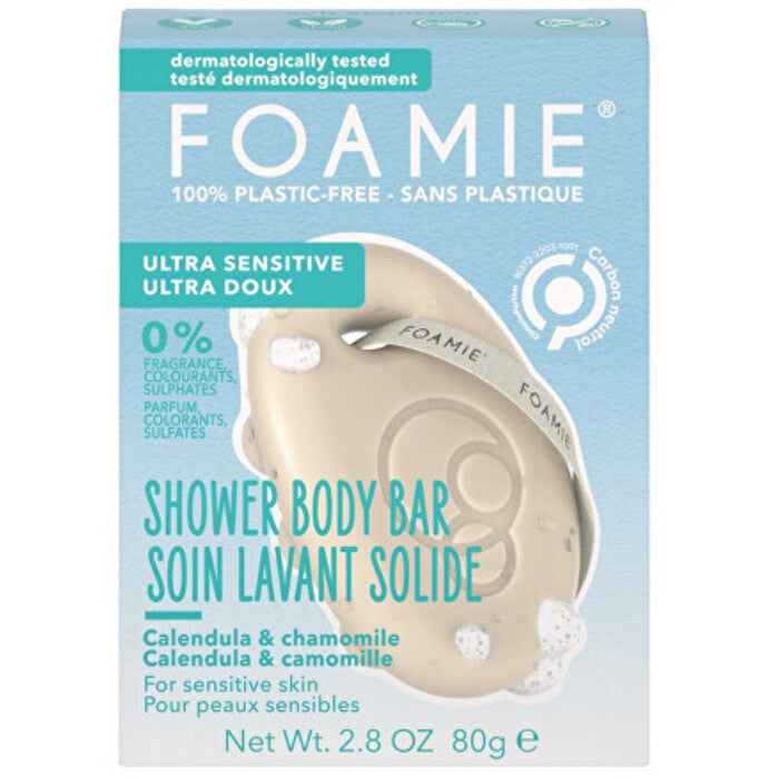 „Foamie Ultra Sensitive“ dušo lazdelė kūnui – tvirta dušo priežiūra - Glamur