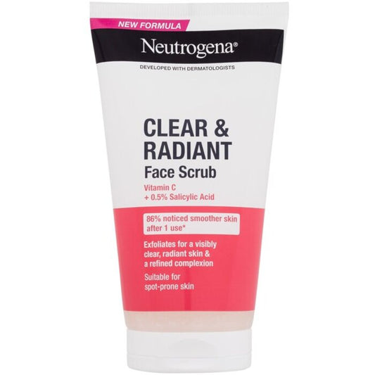 „Neutrogena Clear & Radiant“ veido šveitiklis – skaistinamasis šveitiklis probleminei odai.
